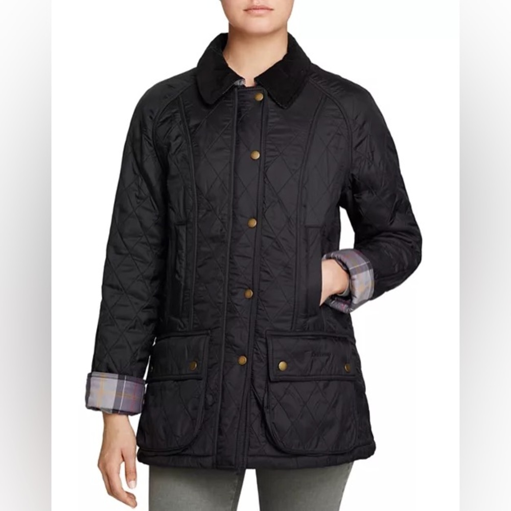 Barbour Beadnell polarquilt jacket NWT US 2 UK 6 Black